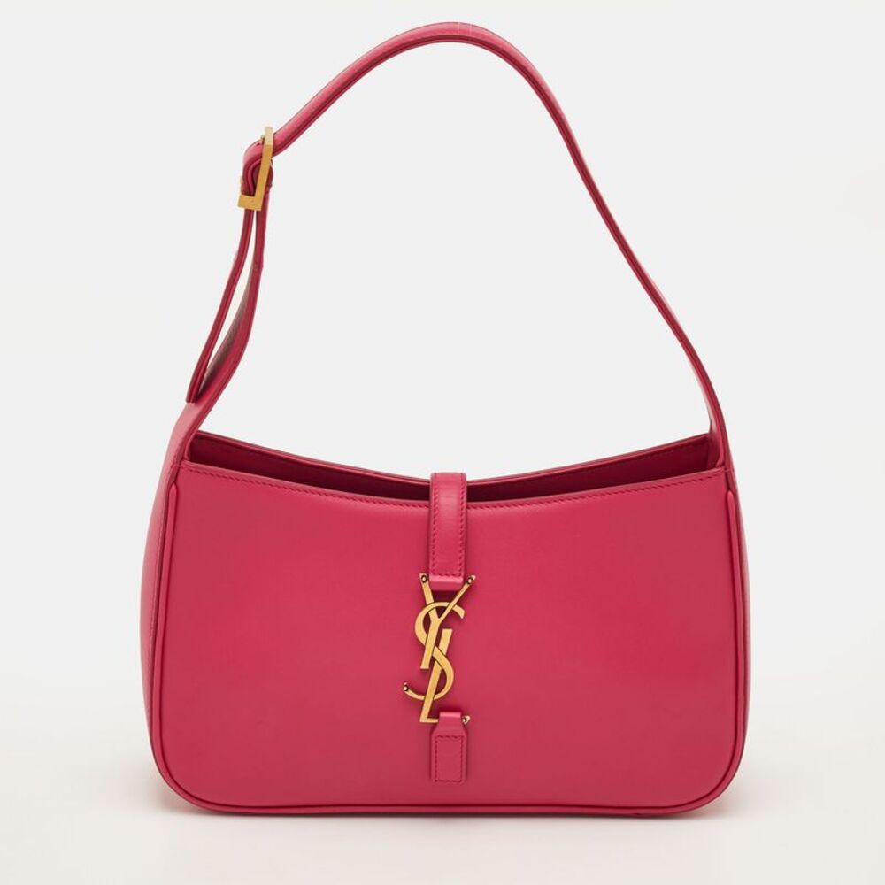 Saint Laurent Le 5 à 7 Pink Smooth Leather Shoulder Bag